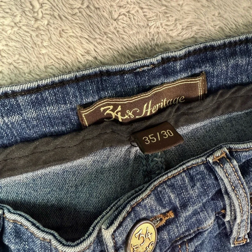 34 Heritage Jeans Mens 35x30 Fits 35x24 Blue Denim Charisma Classic Comfort - Picture 4 of 16